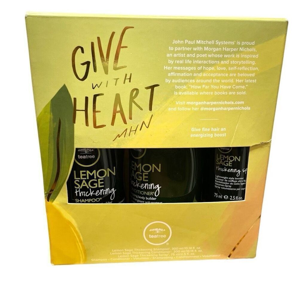 New Paul Mitchell Tea Tree Lemon‎ Sage Shampoo Conditioner Spray Full Box Set